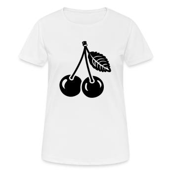 cherry - Women's Breathable T-Shirt - white - Front - AI Model Female 172 dark (172cm)