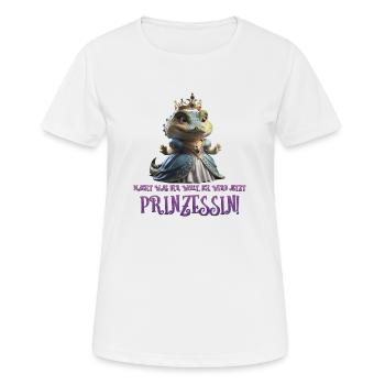 Kroko Prinzessin 02 - Frauen T-Shirt atmungsaktiv - Weiß - Vorne - AI Model Female 172 dark (172cm)