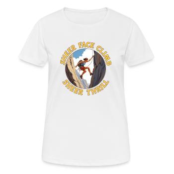 Sheer Face Climb Sheer Thrill - Women's Breathable T-Shirt - white - Front - AI Model Female 172 dark (172cm)