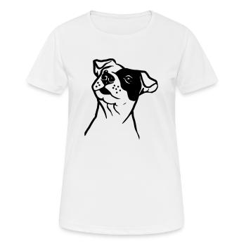 Staffordshire Terrier - T-shirt respirant Femme - blanc - Devant - AI Model Female 172 dark (172cm)