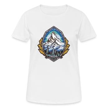 Monts de Berge - T-shirt respirant Femme - blanc - Devant - AI Model Female 172 dark (172cm)
