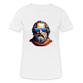 Retro Philosoph Büste - Frauen T-Shirt atmungsaktiv - Weiß - Vorne - AI Model Female 172 dark (172cm)
