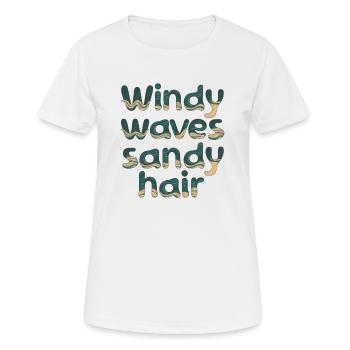 windy waves - Frauen T-Shirt atmungsaktiv - Weiß - Vorne - AI Model Female 172 dark (172cm)
