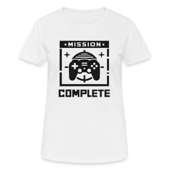 Mission accomplie - T-shirt respirant Femme - blanc - Devant - AI Model Female 172 dark (172cm)