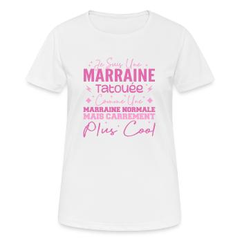 Godmother tattooed like a normal godmother - Women's Breathable T-Shirt - white - Front - AI Model Female 172 dark (172cm)