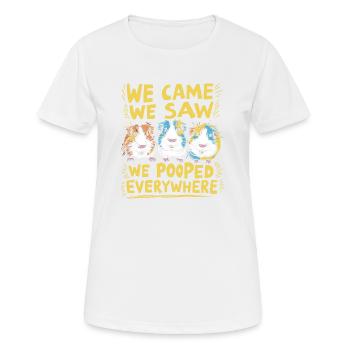 We Came We Saw We Pooped Everywhere - Frauen T-Shirt atmungsaktiv - Weiß - Vorne - AI Model Female 172 dark (172cm)