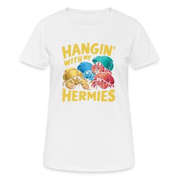 Sur la route avec mes Hermies - T-shirt respirant Femme - blanc - Devant - AI Model Female 172 dark (172cm)