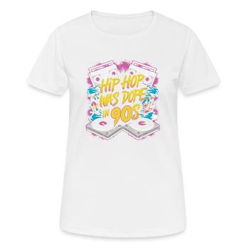Back to the 90s – Hip-Hop Oldschool - Women's Breathable T-Shirt - white - Front - AI Model Female 172 dark (172cm)