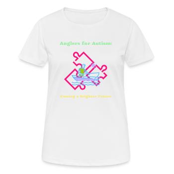 Angler für Autismus sorgen für eine bessere Zukunft - Frauen T-Shirt atmungsaktiv - Weiß - Vorne - AI Model Female 172 dark (172cm)