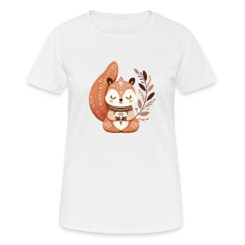 Zen Squirrel - Women's Breathable T-Shirt - white - Front - AI Model Female 172 dark (172cm)