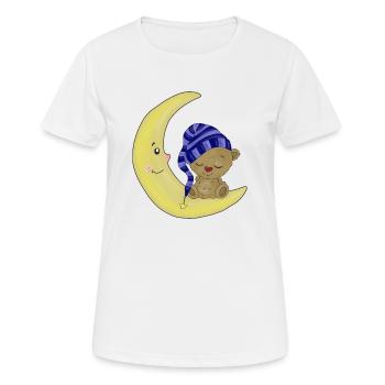 Gute Nacht Bärchen - Frauen T-Shirt atmungsaktiv - Weiß - Vorne - AI Model Female 172 dark (172cm)