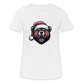 Ours Grizzly de noël - T-shirt respirant Femme - blanc - Devant - AI Model Female 172 dark (172cm)