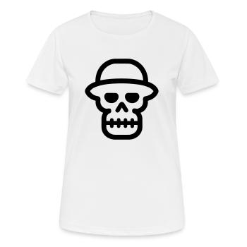 Tête de mort - T-shirt respirant Femme - blanc - Devant - AI Model Female 172 dark (172cm)