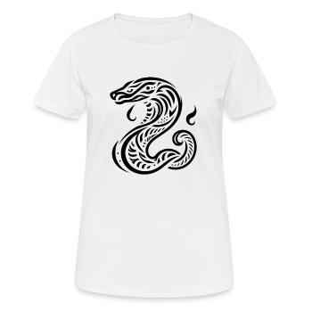 Serpent tribal - T-shirt respirant Femme - blanc - Devant - AI Model Female 172 dark (172cm)