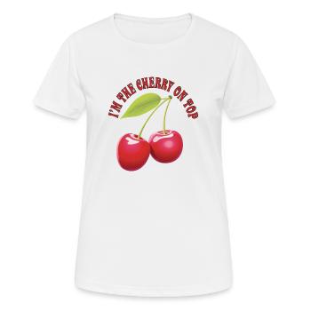 I'm the Cherry on top - Women's Breathable T-Shirt - white - Front - AI Model Female 172 dark (172cm)