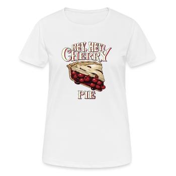 Hey, hey! Kirschkuchen - Frauen T-Shirt atmungsaktiv - Weiß - Vorne - AI Model Female 172 dark (172cm)