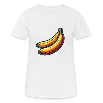 Bananes - T-shirt respirant Femme - blanc - Devant - AI Model Female 172 dark (172cm)