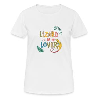 Eidechsen-Liebhaber - Frauen T-Shirt atmungsaktiv - Weiß - Vorne - AI Model Female 172 dark (172cm)