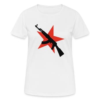 AK 47 - Frauen T-Shirt atmungsaktiv - Weiß - Vorne - AI Model Female 172 dark (172cm)