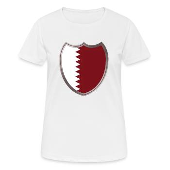 Qatar (Katar_Wappen) - Women's Breathable T-Shirt - white - Front - AI Model Female 172 dark (172cm)