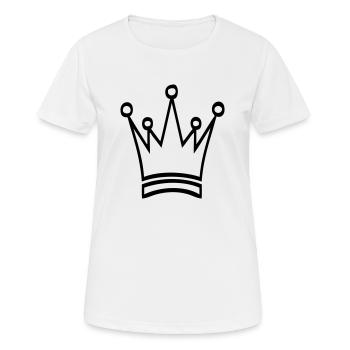 krone - Frauen T-Shirt atmungsaktiv - Weiß - Vorne - AI Model Female 172 dark (172cm)