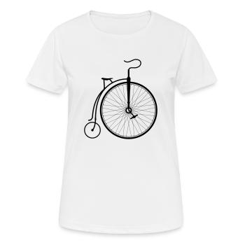 Old bicycle / altes Fahrrad - Frauen T-Shirt atmungsaktiv - Weiß - Vorne - AI Model Female 172 dark (172cm)