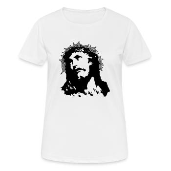 Jesus - T-shirt respirant Femme - blanc - Devant - AI Model Female 172 dark (172cm)
