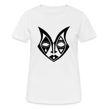 Maske Totem Harlekin Joker Spiel Karte Schwarz - Frauen T-Shirt atmungsaktiv - Weiß - Vorne - AI Model Female 172 dark (172cm)