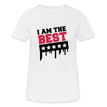 i_am_the_best_a2 - Frauen T-Shirt atmungsaktiv - Weiß - Vorne - AI Model Female 172 dark (172cm)
