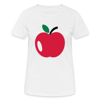 apple - Women's Breathable T-Shirt - white - Front - AI Model Female 172 dark (172cm)
