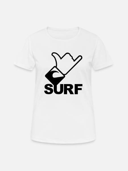 Shaka Sign Surf - Women's Breathable T-Shirt - white