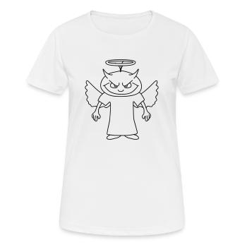 Devil - Frauen T-Shirt atmungsaktiv - Weiß - Vorne - AI Model Female 172 dark (172cm)