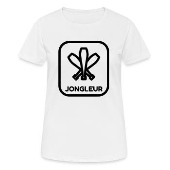 Jongleur / Jonglieren / Jongleurin / Zirkus - Frauen T-Shirt atmungsaktiv - Weiß - Vorne - AI Model Female 172 dark (172cm)
