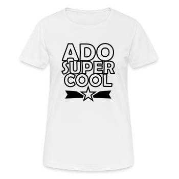 adolescent / enfant / ado / adolescente - T-shirt respirant Femme - blanc - Devant - AI Model Female 172 dark (172cm)