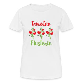 Tomaten Flüsterin - Frauen T-Shirt atmungsaktiv - Weiß - Vorne - AI Model Female 172 dark (172cm)