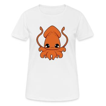 Tintenfisch - Frauen T-Shirt atmungsaktiv - Weiß - Vorne - AI Model Female 172 dark (172cm)