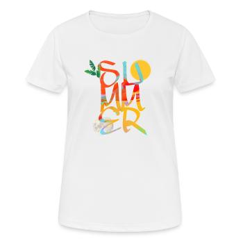 été - T-shirt respirant Femme - blanc - Devant - AI Model Female 172 dark (172cm)
