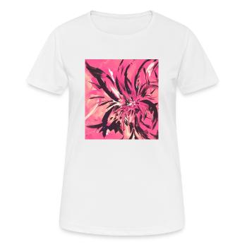 Fleur rose - T-shirt respirant Femme - blanc - Devant - AI Model Female 172 dark (172cm)