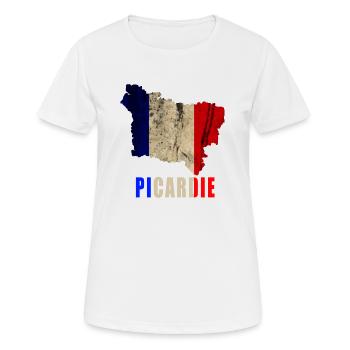 J adore La Picardie Region de France - T-shirt respirant Femme - blanc - Devant - AI Model Female 172 dark (172cm)