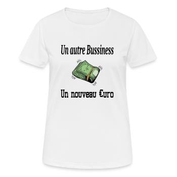 un autre bussiness - T-shirt respirant Femme - blanc - Devant - AI Model Female 172 dark (172cm)