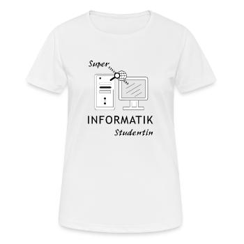 Informatik Studentin - Frauen T-Shirt atmungsaktiv - Weiß - Vorne - AI Model Female 172 dark (172cm)