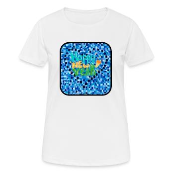 Bonne année, thème coloré. - T-shirt respirant Femme - blanc - Devant - AI Model Female 172 dark (172cm)