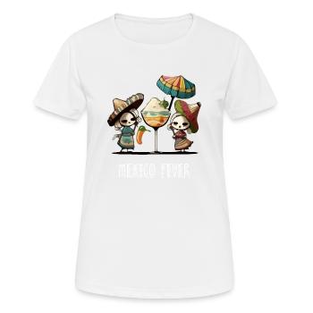 Mexico Fever - T-shirt respirant Femme - blanc - Devant - AI Model Female 172 dark (172cm)