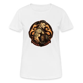 MMA - Frauen T-Shirt atmungsaktiv - Weiß - Vorne - AI Model Female 172 dark (172cm)