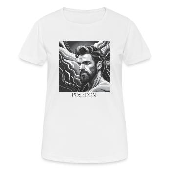 GREEK POSEIDON - Frauen T-Shirt atmungsaktiv - Weiß - Vorne - AI Model Female 172 dark (172cm)