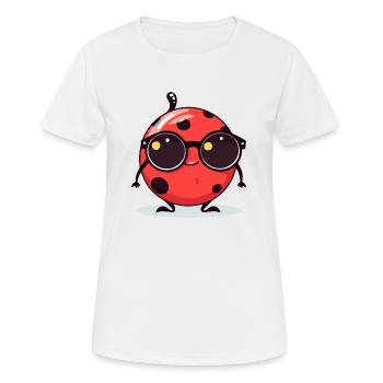 Limi Marienkäfer - Frauen T-Shirt atmungsaktiv - Weiß - Vorne - AI Model Female 172 dark (172cm)