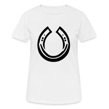 Hufeisen Vektor Geschenkidee - Frauen T-Shirt atmungsaktiv - Weiß - Vorne - AI Model Female 172 dark (172cm)