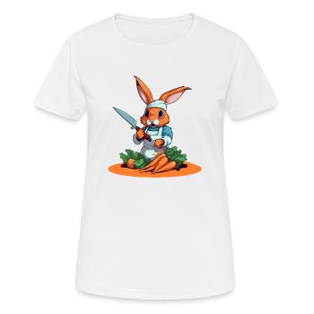 Xam the rabbit cook - Women's Breathable T-Shirt - white - Front - AI Model Female 172 dark (172cm)