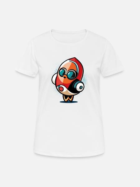 Rocket humor that dances - Women's Breathable T-Shirt - white