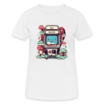 Vintage-Arcade-Automat - Frauen T-Shirt atmungsaktiv - Weiß - Vorne - AI Model Female 172 dark (172cm)